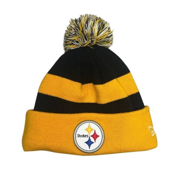 New Era Men's Pittsburgh Steelers Embroidered Winter Stocking Hat - Picture 1 of 6